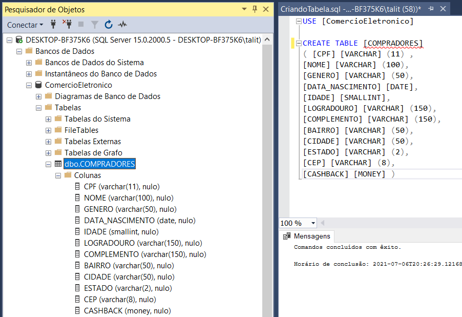 Comandos de consulta e manipulação de dados no SQL Server