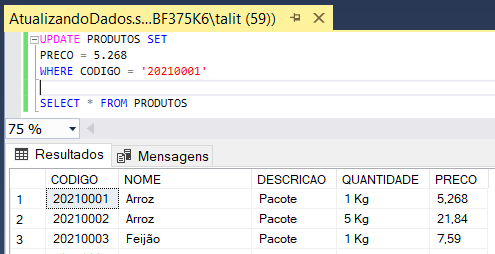 Comandos de consulta e manipulação de dados no SQL Server